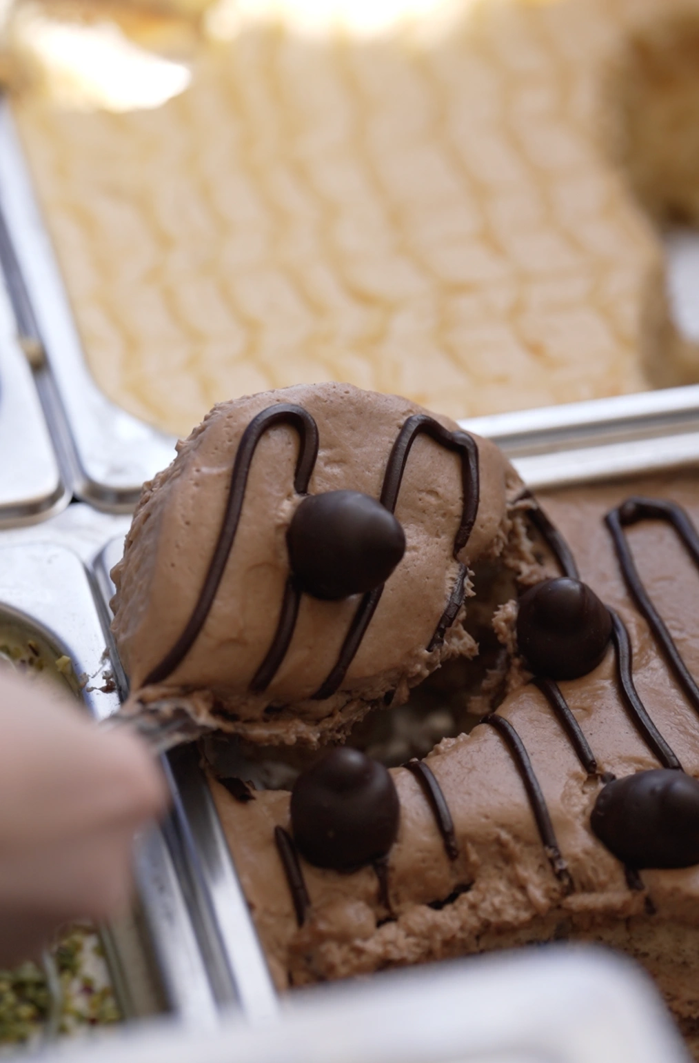 Chocolate tiramisu scoop